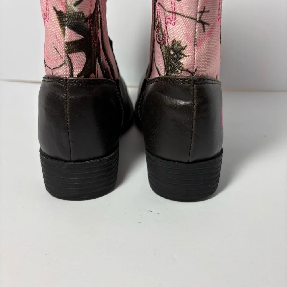 Realtree Pink Camo Cowgirl Boots, Toddler Girls Kids Camouflage Dusty Cowboy